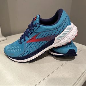 Brooks Adrenaline GTS 21 Womens Running Shoes Blue Athletic Sneakers Size 7.5B